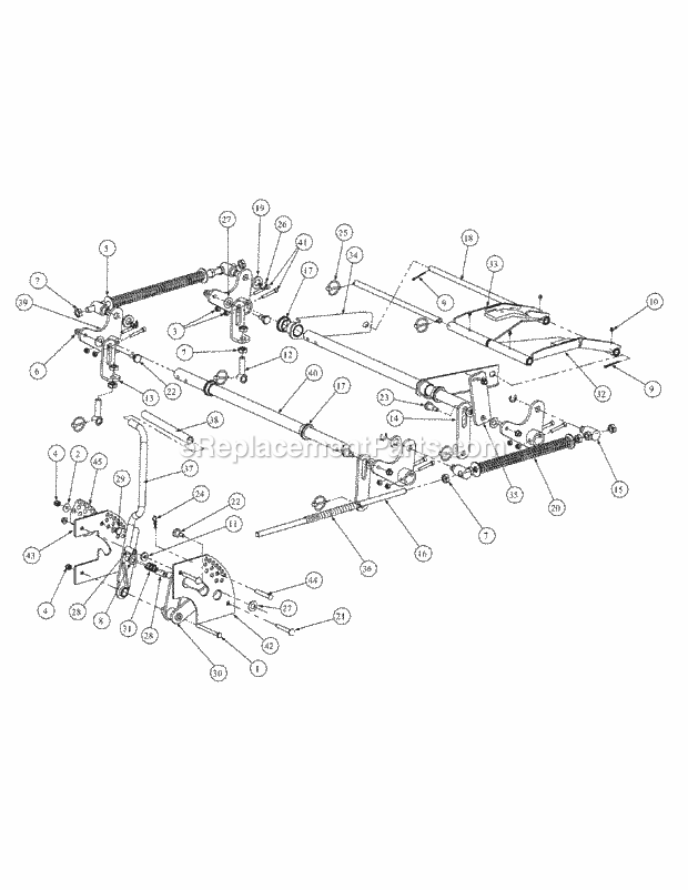 Lift Assembly (Nov. 2003 & Prior) Diagram and Parts List for M48-HN 53AB5E6V750-20-HP Cub Cadet Lawn Tractor